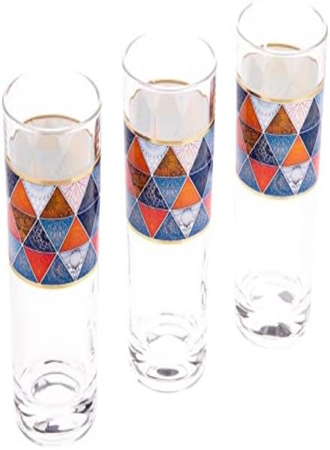AKDC Glass Tumbler 3Pcs L(6CM) XW(6CM) XH(14CM) transparent - Image 4