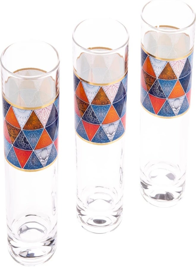 AKDC Glass Tumbler 3Pcs L(6CM) XW(6CM) XH(14CM) transparent - Image 5