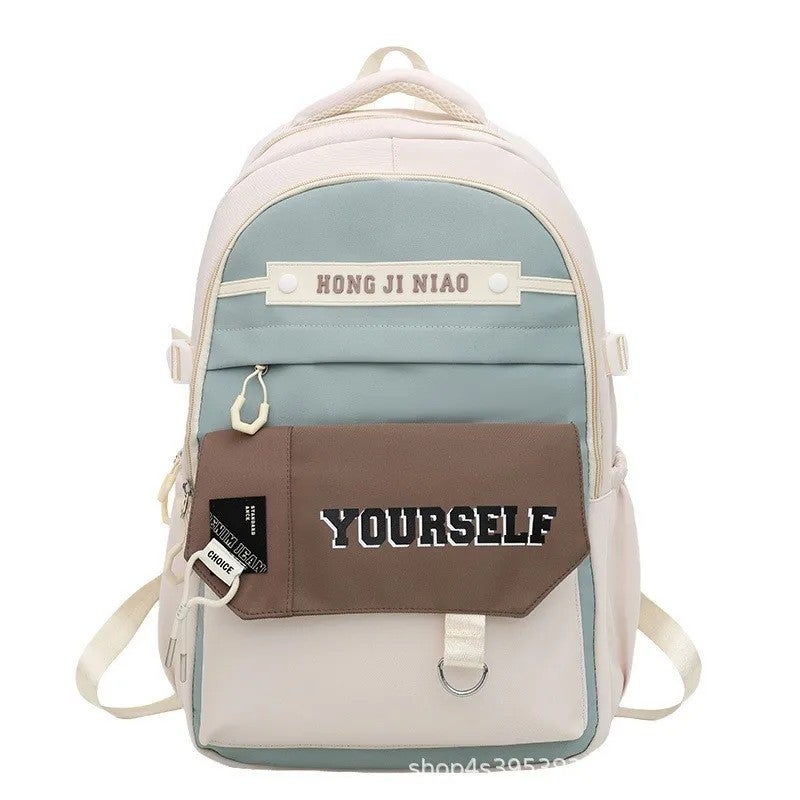 Bluejw Shaodong High-Value Middle High School Students Large Capacity Versatile Lightweight Curved Shoulder Straps Polyester - Image 1