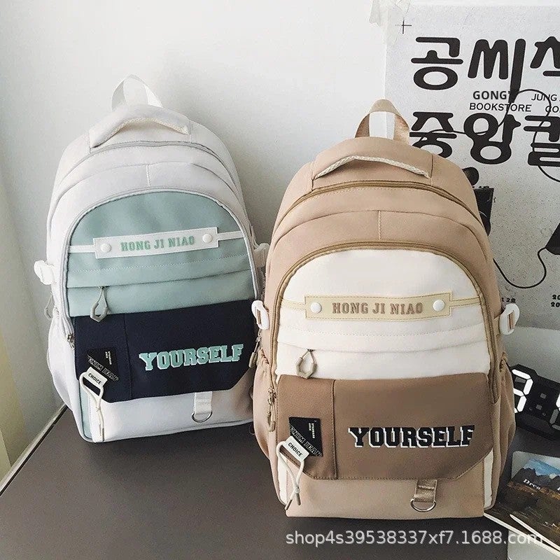 Bluejw Shaodong High-Value Middle High School Students Large Capacity Versatile Lightweight Curved Shoulder Straps Polyester - Image 5