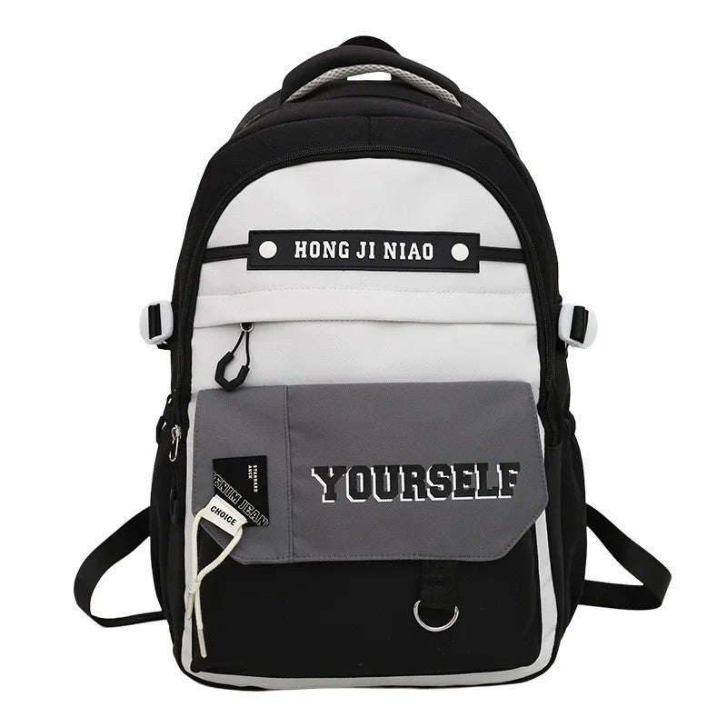 Bluejw Shaodong High-Value Middle High School Students Large Capacity Versatile Lightweight Curved Shoulder Straps Polyester - Image 2