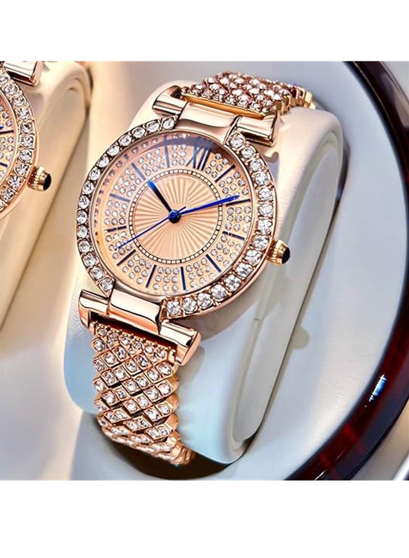 KASTWAVE Ladies Watches Rose Gold Quartz Female Watches for Women Waterproof Stainless Steel Casual Dress Lady Wrist Watches Luxury Style Roman Scale Dial - Image 5