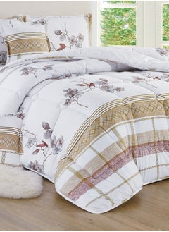 Sleep night 6 Pieces King Size 220x240Cm Comforter Set Medium Filling Bedding Set for All Season Includes 1Comforter 1Bedsheet 2Pillow Shams and 2Cushion cases  - Image 4
