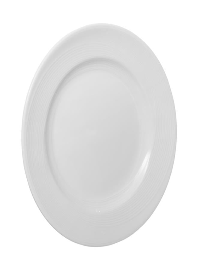 Royal Porcelain Round Flat Plate Shape Silk 21 CM White - Image 3