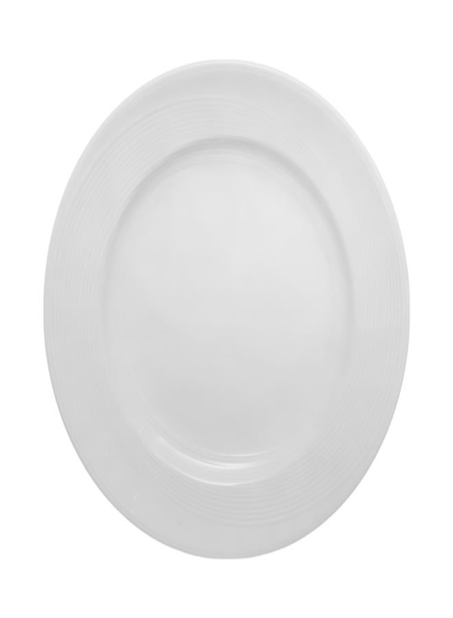 Royal Porcelain Round Flat Plate Shape Silk 21 CM White - Image 2