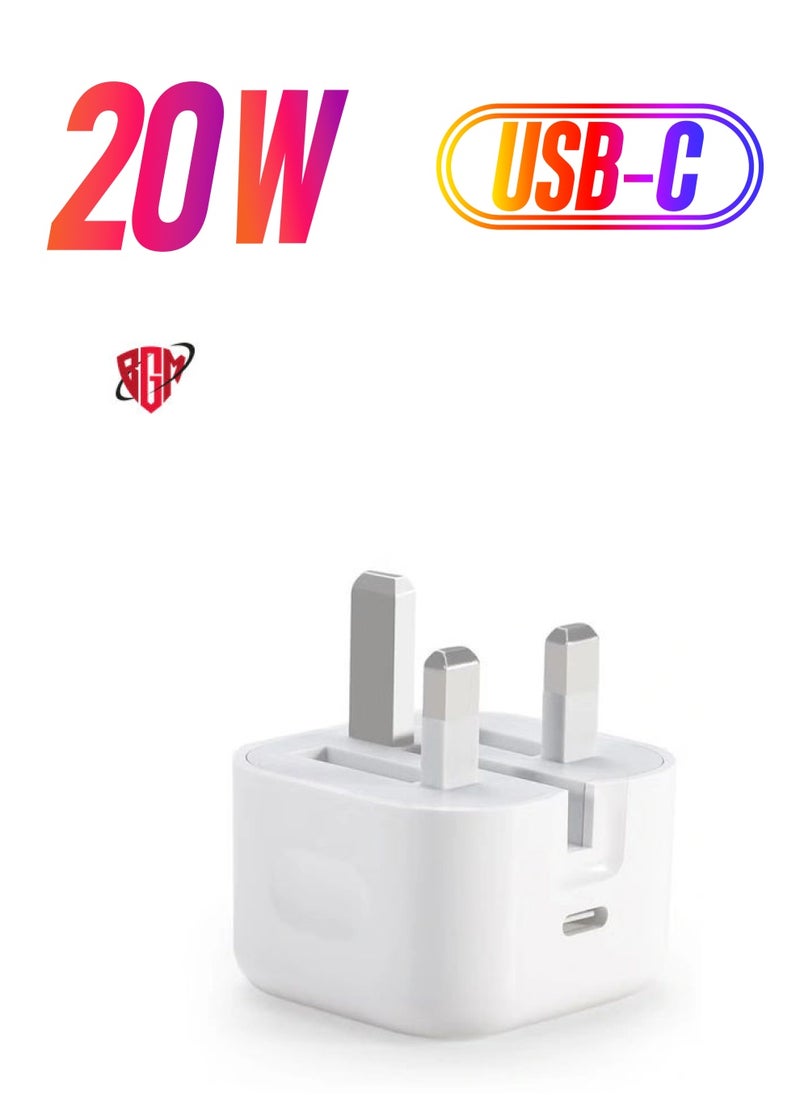 BGM - 20W PD Foldable Fast Charging Wall Adapter Compatible with Apple iPhone13 Pro Max/13 Pro Max/SE/iPad - Image 1