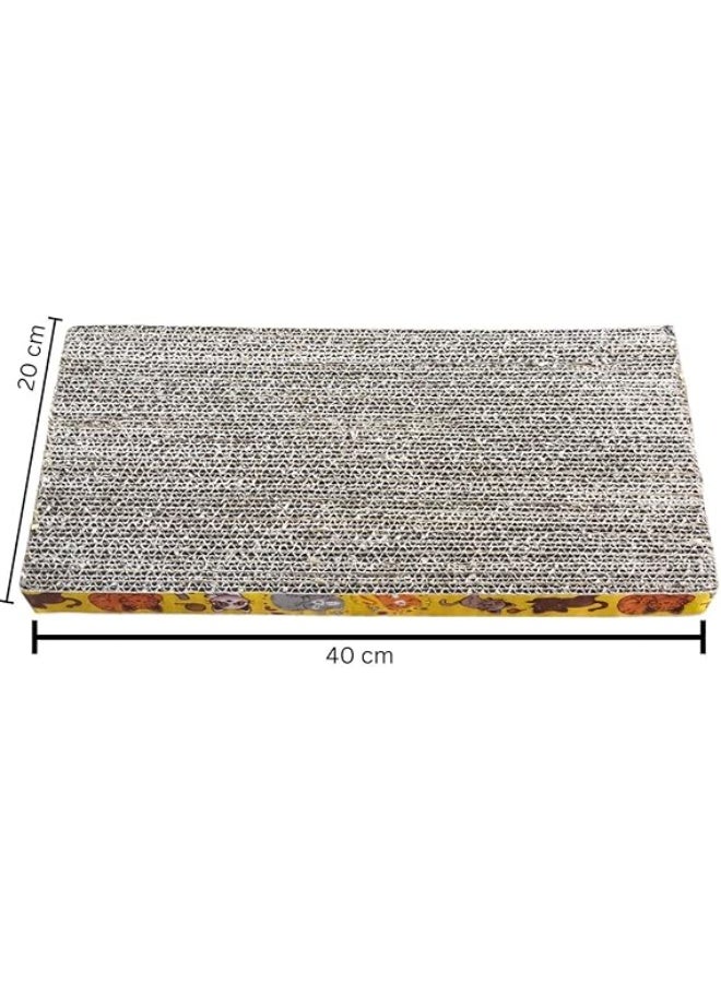 Pets House & Care Tails Cat Scratch Pad – Bone Shape Corrugated Scratcher with Organic Catnip Toy – Durable Flat Cardboard Board for Cats & Kittens – 40×20 cm - Image 4