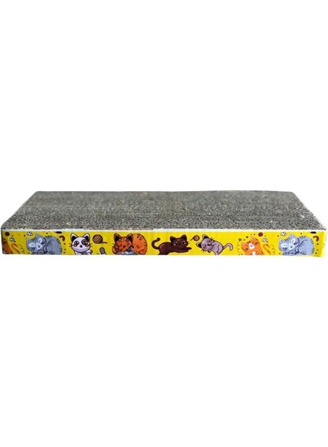 Tails Cat Scratch Pad – Bone Shape Corrugated Scratcher with Organic Catnip Toy – Durable Flat Cardboard Board for Cats & Kittens - Image 2