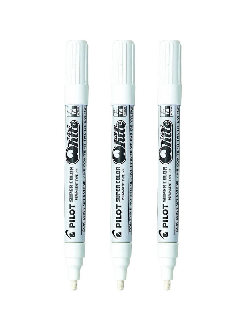 PILOT 3-Piece Paint Marker White Ink  - Image 1