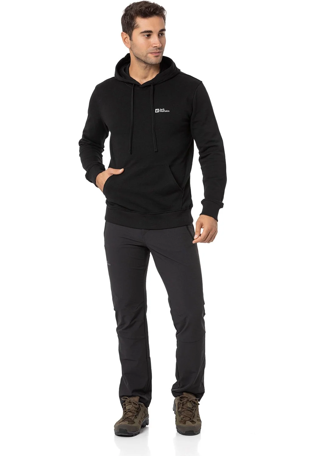 جاك ولفسكن TOMMY HOODY M Black Men's Sweatshirt