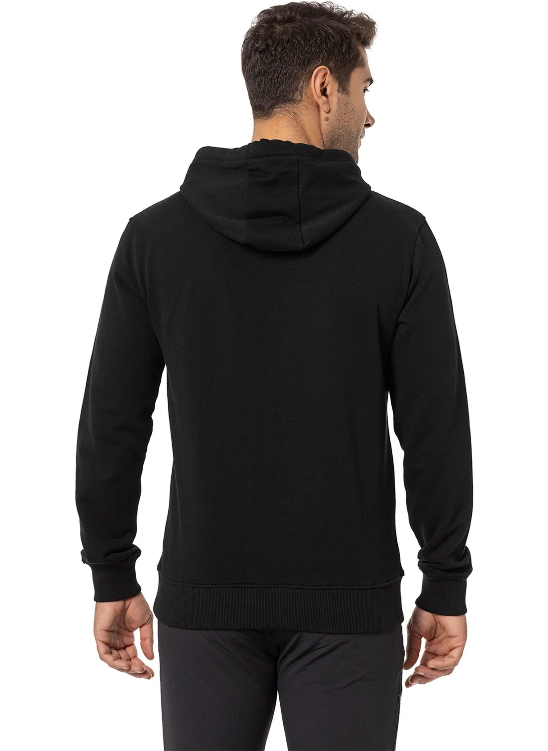 جاك ولفسكن TOMMY HOODY M Black Men's Sweatshirt