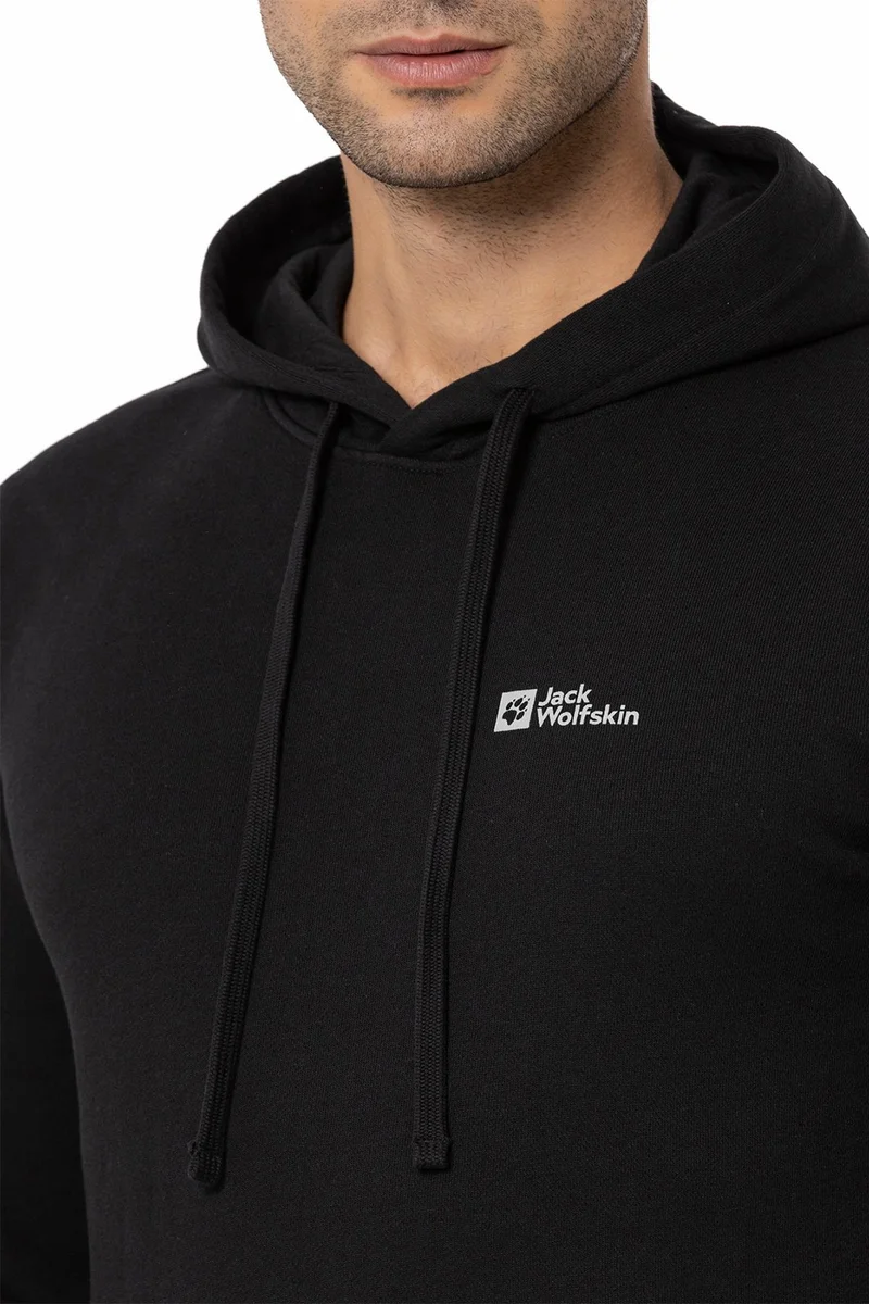 جاك ولفسكن TOMMY HOODY M Black Men's Sweatshirt
