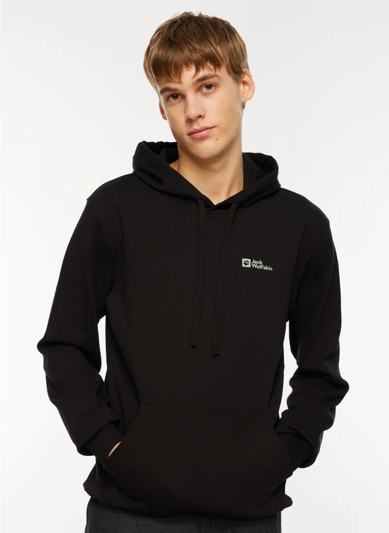 جاك ولفسكن Tommy Hoody Black Men's Hooded Sweatshirt 1000003TR