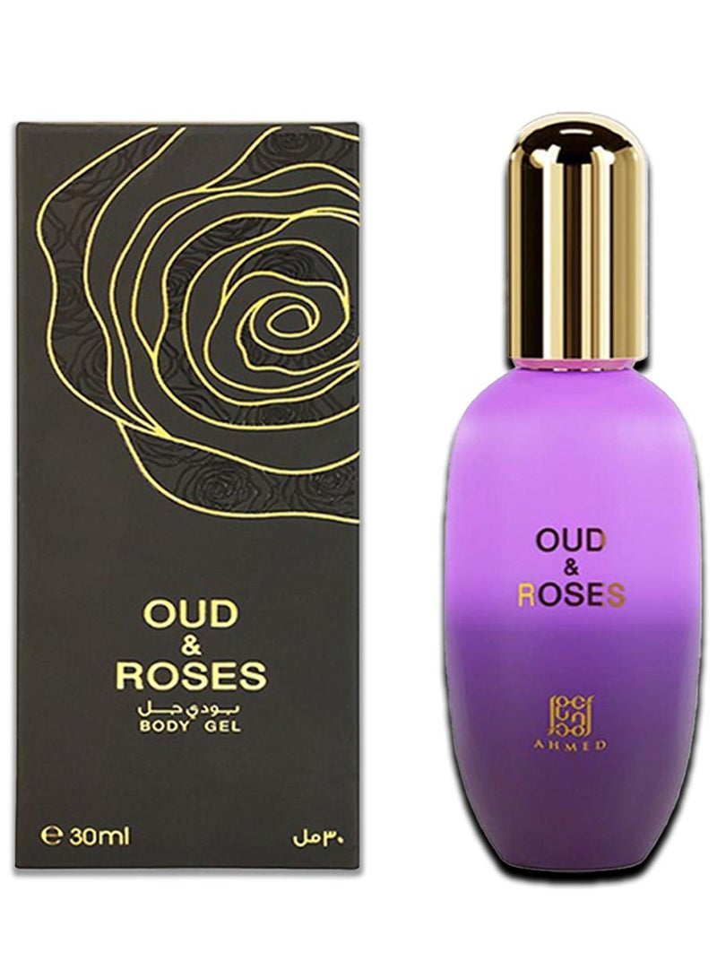 Ahmed Al Maghribi Marj Body Gel, 30ml & Oud & Roses Body Gel, 30mlBundle - Image 3