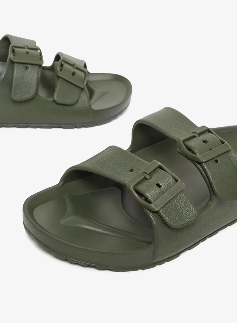 Styli Styli Double Strap Buckle Detail Sandals