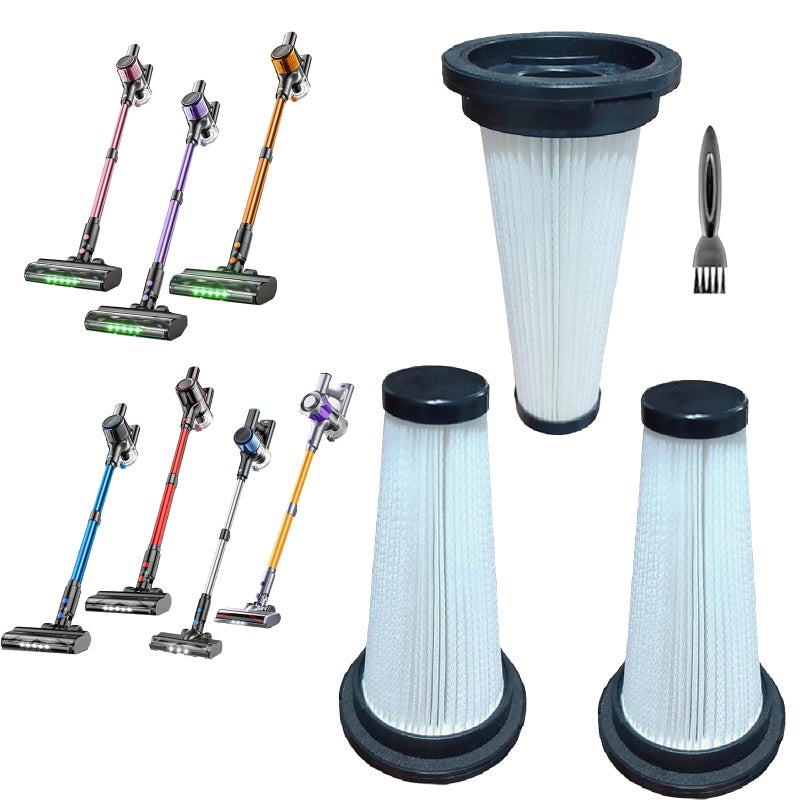 Feenynic 3Pack Hepa Filters Replacement Compatible with SUXIANGVAC Cordless Vacuum A27 Washable Cone Filters Compatible with VOKENE VICEASE OIRFND A27 TITIPOY A27 Series - Image 2