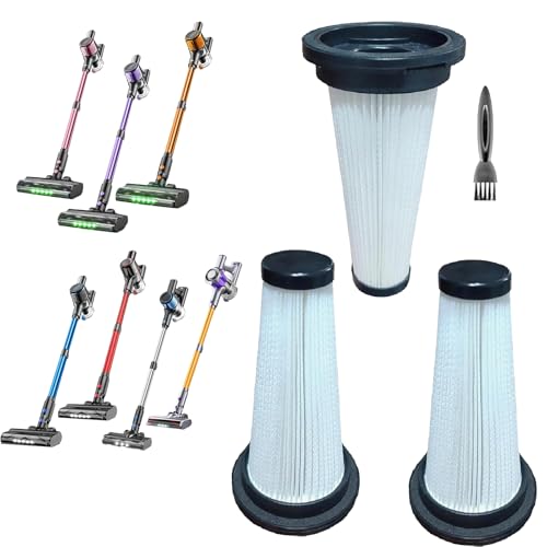 Feenynic 3Pack Hepa Filters Replacement Compatible with SUXIANGVAC Cordless Vacuum A27 Washable Cone Filters Compatible with VOKENE VICEASE OIRFND A27 TITIPOY A27 Series - Image 1