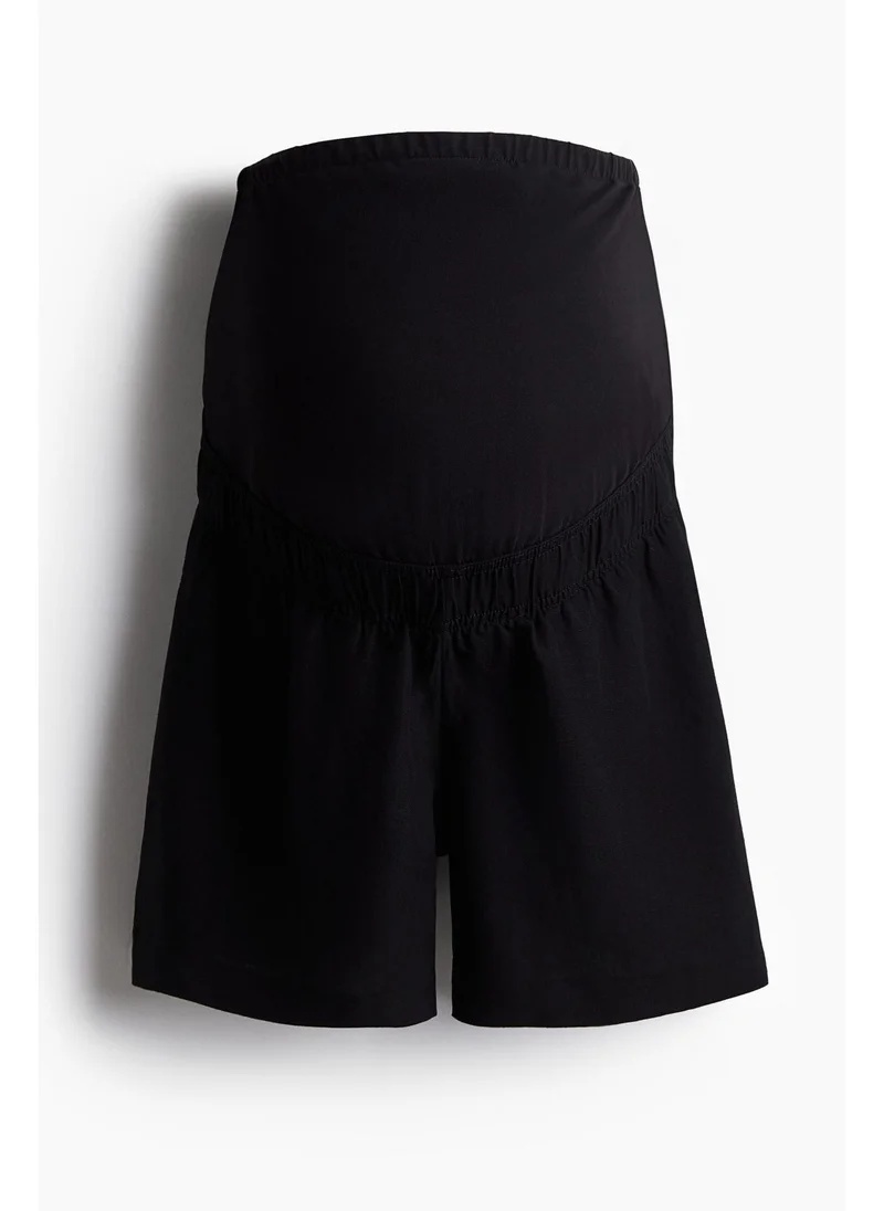 اتش اند ام MAMA Linen-blend shorts