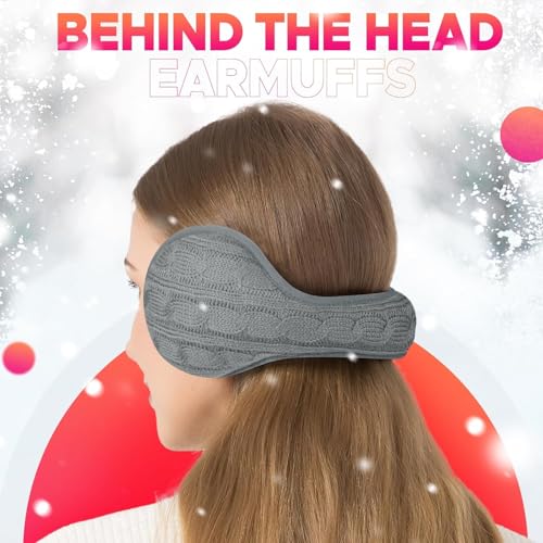 NORTHWIND Winter ear muffs for men, ear muffs for women, ear cover for winter Behind The Head Style Winter Earmuffs for Men & Women Adjustable (Grey) - Image 4