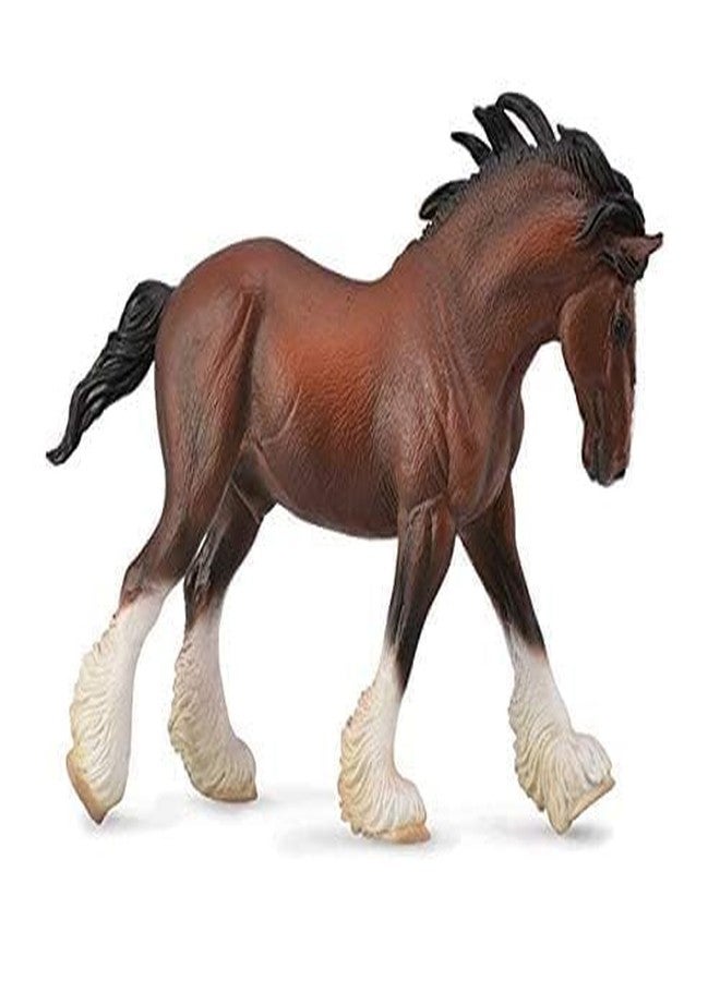 CollectA Horses Bay Clydesdale Stallion Vinyl Toy Animal Figure - Image 3