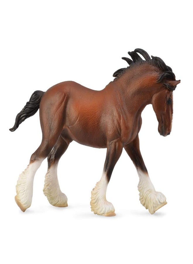 CollectA Horses Bay Clydesdale Stallion Vinyl Toy Animal Figure - Image 1