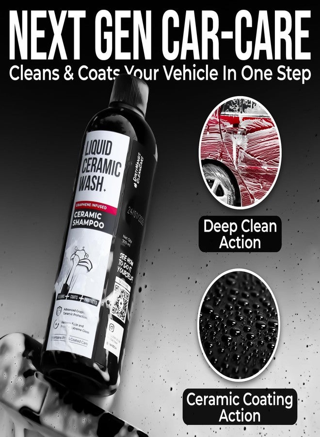 CAR101 Graphene Ceramic Shampoo - 300ml(Pack Of 1)|2 in 1 Effect (Coating + Shampoo)|pH Neutral|Graphene Infused Clean & Coat|Deep Gloss|Repells Water|Safe for PPFs & Wraps Paint and Ceramic Coating - Image 4
