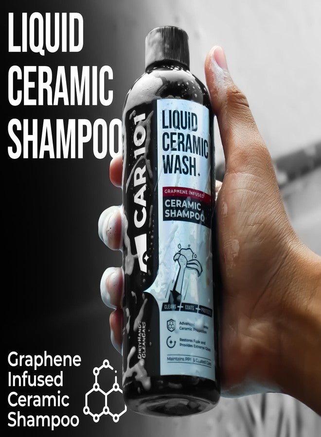 CAR101 Graphene Ceramic Shampoo - 300ml(Pack Of 1)|2 in 1 Effect (Coating + Shampoo)|pH Neutral|Graphene Infused Clean & Coat|Deep Gloss|Repells Water|Safe for PPFs & Wraps Paint and Ceramic Coating - Image 3