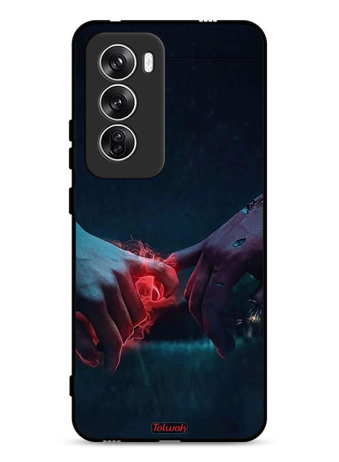 Tolwak Oppo Reno12 5G Protective Case Cover Burning Hands - Image 1