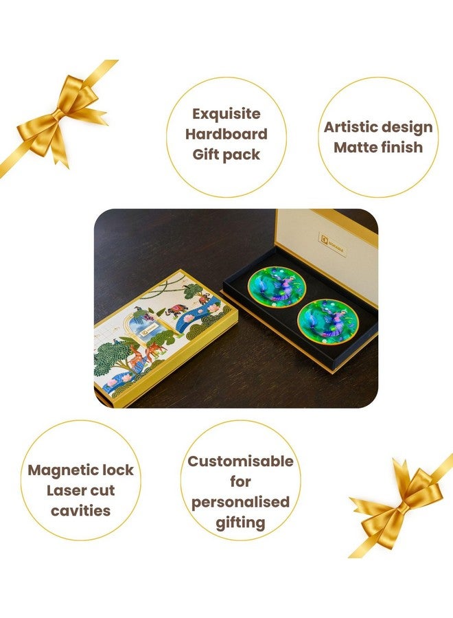 D'ORABLE Dorable Coasters - Marble Tea Coaster (Round) for Dinning Table. Perfect for Newly Married Couple Gift. Comes in Attractive Box. - Image 5