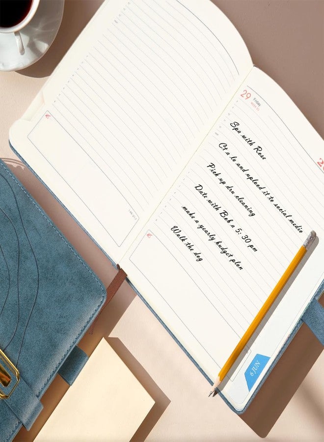 Climberty® 2026 Diary A5 Planner With Buckle Closure, Embossed Soft Blue PU Leather Cover, 400 Lined Pages Journal, Weekly & Monthly Organizer Notebook For Office & Personal Use - Image 5