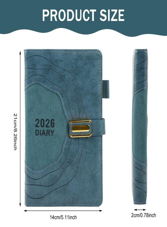 Climberty® 2026 Diary A5 Planner With Buckle Closure, Embossed Soft Blue PU Leather Cover, 400 Lined Pages Journal, Weekly & Monthly Organizer Notebook For Office & Personal Use - Image 2