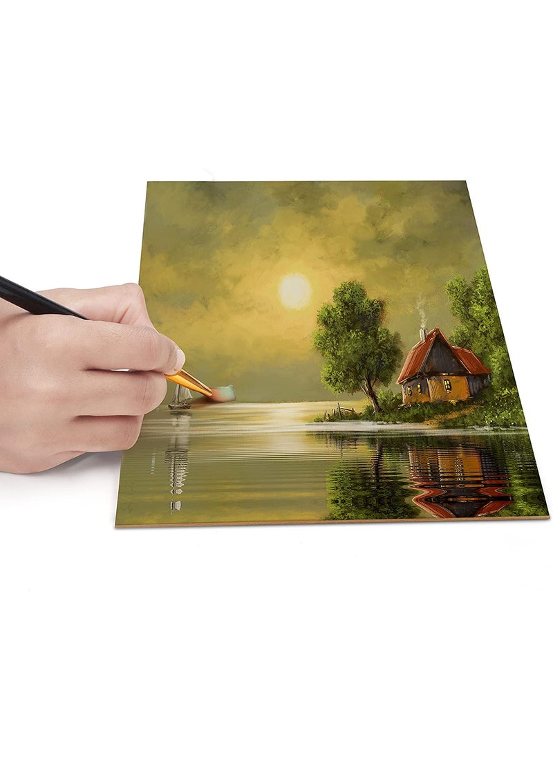 Snoogg Snoogg MDF Wood Board for Art and Craft for Resin Art Mandala Model Building Home Dcor Painting DIY Plaque Artist Painting Model Building Home Dcor Size 12x16 Pack10  - Image 5