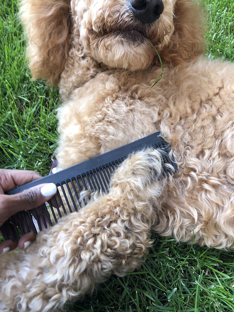 Chicago Comb No. 9 Pet, the XL Comb for Man or Beast, Carbon Fiber, Made in USA - Image 3