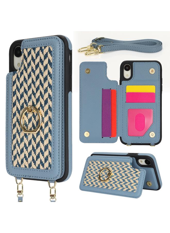 S-TOP Case For iPhone XR Double Bckle Card Slot Full Coverage Phone Case with Cross-body Strap - Image 1