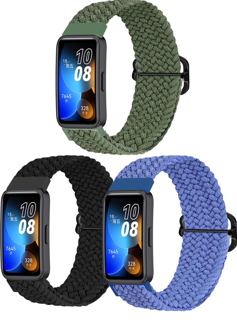 حَبْل تِك حزام نايلون مضفر لـ Huawei Band 8/ Huawei Band 9/ Huawei Band 10 - Image 1