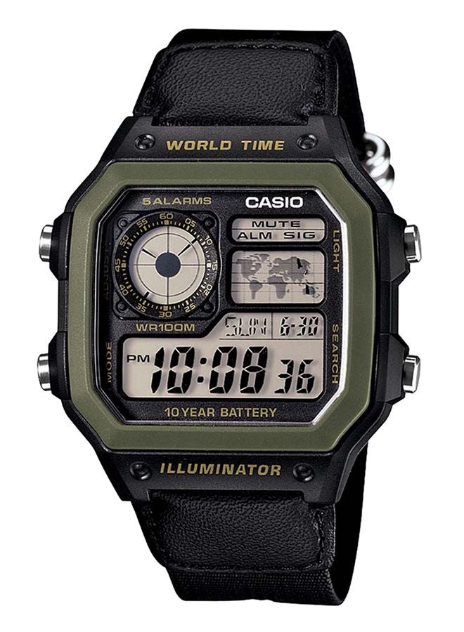 CASIO Boys Youth Quartz Digital Wrist Watch AE-1200WHB-1BVDF - 39 mm - Black - Image 1