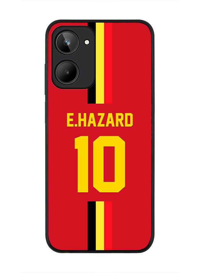 Stylizedd Rugged Black edge case for Realme 10 4G Slim fit Soft Case Flexible Rubber Edges Anti Drop TPU Gel Thin Cover-Belgium-E.Hazard - Image 1