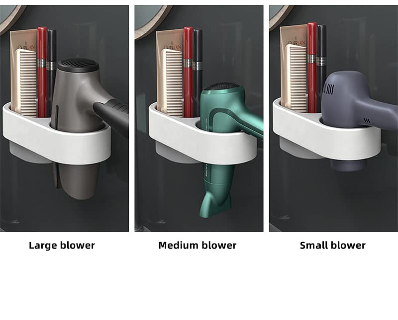 TGOPIT Hair Dryer Rack Comb Holder Bathroom Storage Organizer Self Adhesive Wall Mounted Stand for Shampoo Straightener Storage Organizers - Image 3