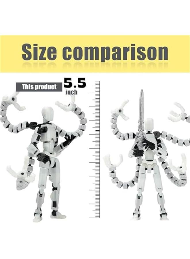 Assembly Completed T13 Action Figure 3D Printed Multi-Jointed Movable T 13 Lucky 13 Dummy 13 Nova 13 Robot 13 Action Figure Desktop Decorations for Game Lovers (Night Light, 5.5 Inch) - Image 2
