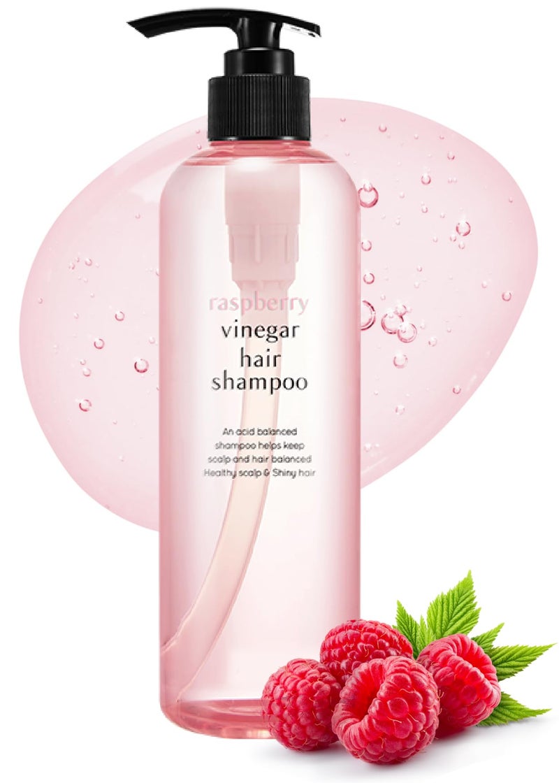 A'Pieu Aâ€™PIEU Raspberry Vinegar Hair Shampoo - Dandruff & Clarifying Shampoo with Scalp Treatment. Balances pH, Removes Buildup, Soothes Scalp. Korean Hair Care. 16.9 fl.oz - Image 1
