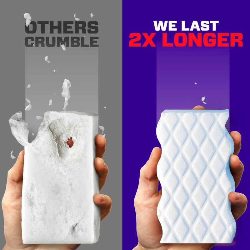 Mr Clean Mr. Clean Magic Eraser Sponge, All Purpose Cleaner, Cleaning Scrubber, Wall, Kitchen, Bathroom, Shower Cleaner, Melamine Sponge, Cleaning Pads, Variety Pack, 5 Extra Durable, & 3 Grease Magic Erasers - Image 2