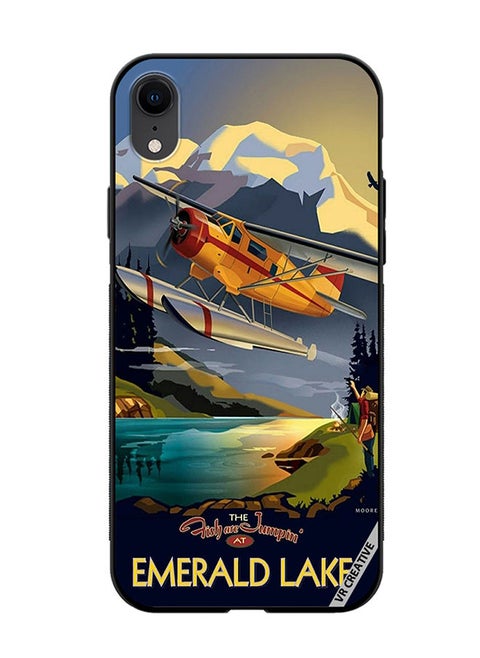 Protective Case Cover For Apple iPhone XR Emerald Lake Design Multicolour