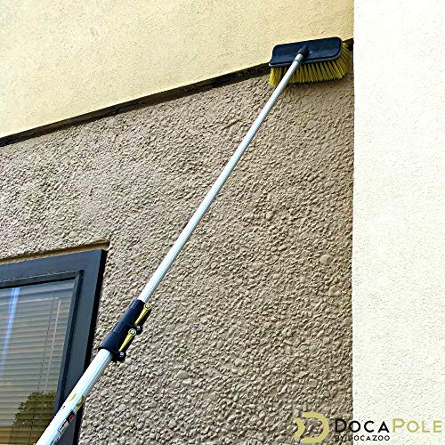 DOCAZOO DOCA Scrub Brush Attachment for Long Handle Extension Pole - Outdoor Broom and Scrubbing Brush for House Floor, Deck, Patio, Car - Hard Brush - Image 4