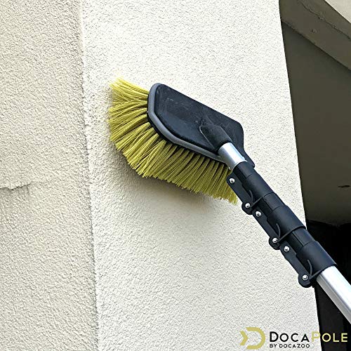 DOCAZOO DOCA Scrub Brush Attachment for Long Handle Extension Pole - Outdoor Broom and Scrubbing Brush for House Floor, Deck, Patio, Car - Hard Brush - Image 3