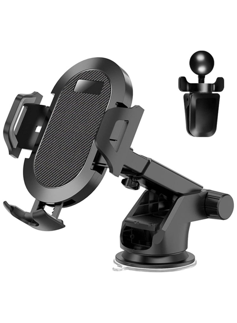 ELTRAZONE Universal Cell Phone Holder for Car Phone Mount Car Phone Holder Dashboard Windshield Air Vent Long Arm Strong Suction Cell Phone Car Mount Fit for iPhone 11 12 Pro Samsung All Phones - Image 1