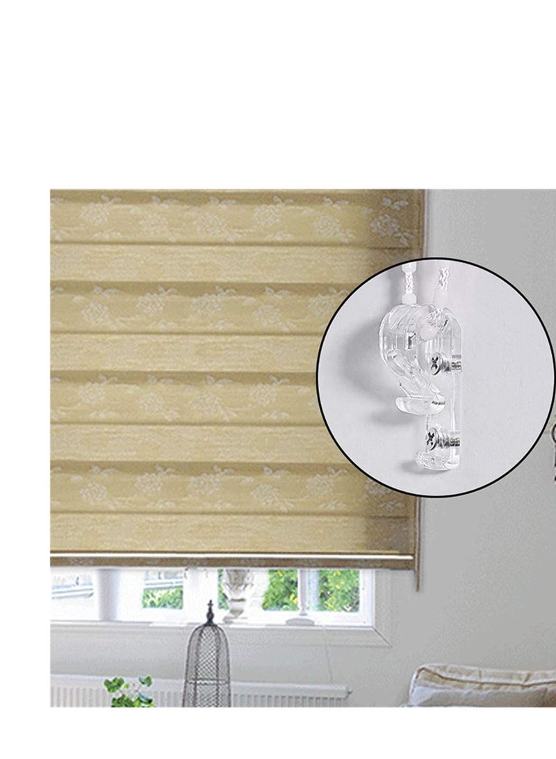 كابتن تيك خطاف مشابك P للستائر الشفافة ، مشابك أمان بلاستيكية للبكرة العمياء للسلك ، مشابك جهاز أمان للحبل الأعمى للستائر الدوارة الرأسية والرومانية ، تحكم في الحبل سلسلة كروية للستائر مع براغي 8 قطع - Image 2