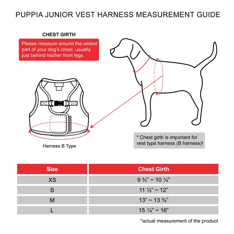 Puppia Authentic Junior Harness B, X-Small, Beige - Image 5