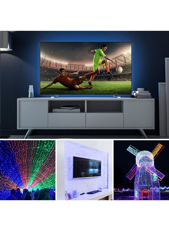 نيبمينينت شريط بإضاءة LED متعددة الألوان RGB مع جهاز تحكم عن بعد بالأشعة تحت الحمراء أبيض 2متر  - Image 1