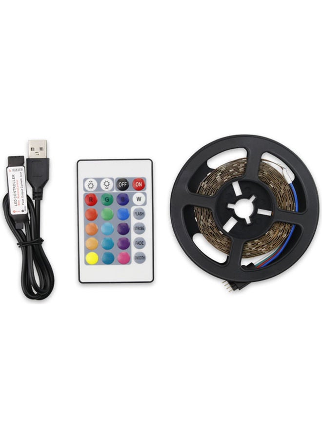نيبمينينت شريط بإضاءة LED متعددة الألوان RGB مع جهاز تحكم عن بعد بالأشعة تحت الحمراء أبيض 2متر  - Image 5