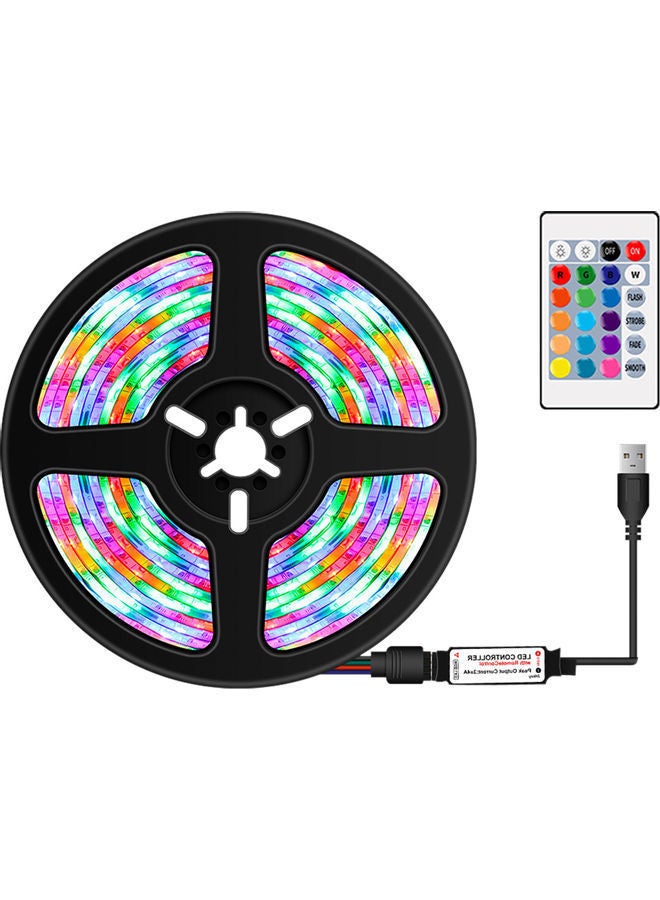 نيبمينينت شريط بإضاءة LED متعددة الألوان RGB مع جهاز تحكم عن بعد بالأشعة تحت الحمراء أبيض 2متر  - Image 3